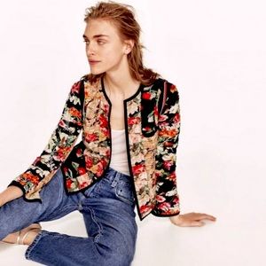 RARE ZARA ruched floral  jacket M